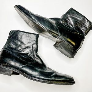 Kenneth Cole | Men's Black Leather Ankle Dress Boots